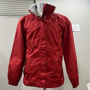 Eddie Bauer men’s large waterproof rain jacket red